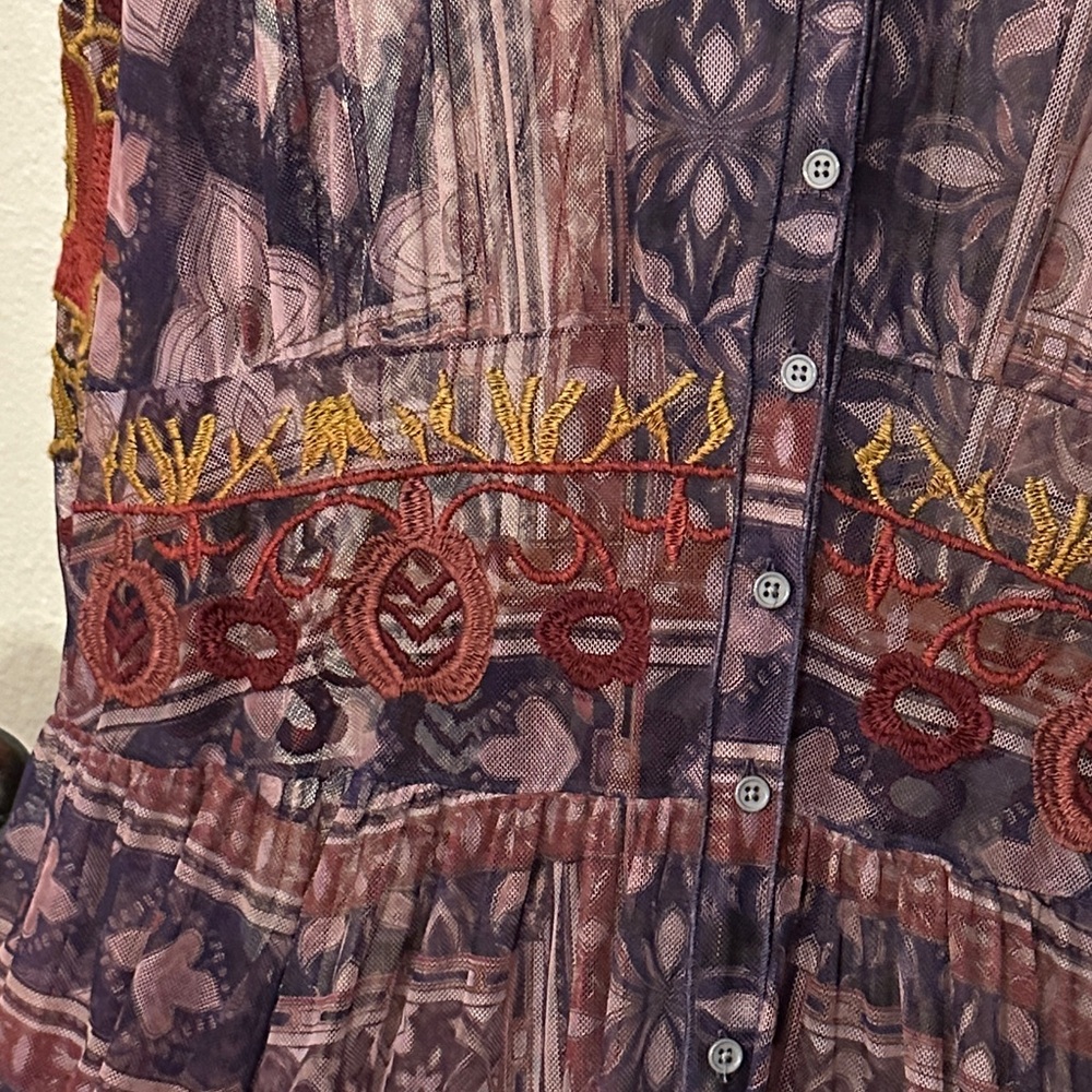 Johnny Was Vibrant Patterned Long Sleeve Dress - Picture 4 of 5